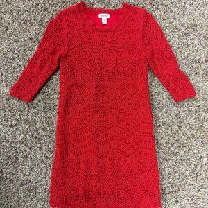 Cat & Jack - Girls 3/4 Sleeve Sparkle Sweater Dress - Size L (10/12)  - 1910